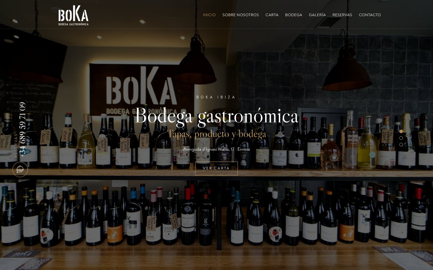 Captura de la web de BOKA Ibiza